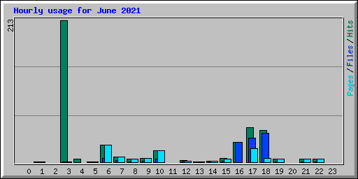 Hourly usage for June 2021