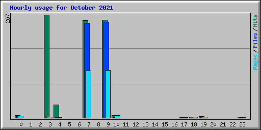 Hourly usage for October 2021