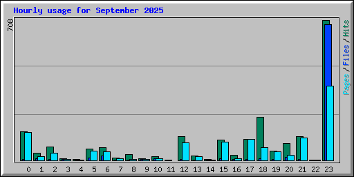 Hourly usage for September 2025