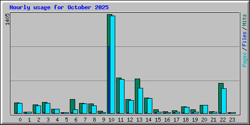 Hourly usage for October 2025