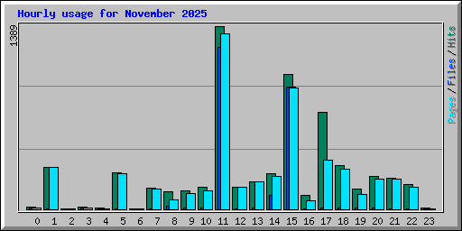 Hourly usage for November 2025