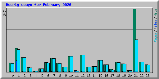 Hourly usage for February 2026