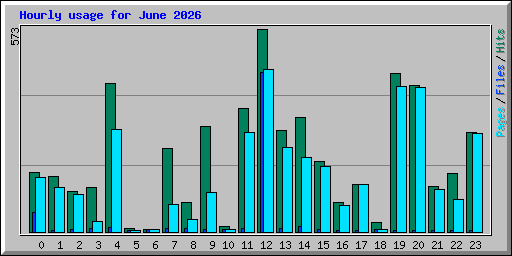 Hourly usage for June 2026