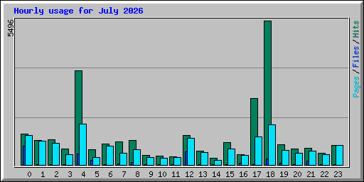 Hourly usage for July 2026