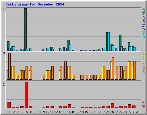 Daily usage for December 2024