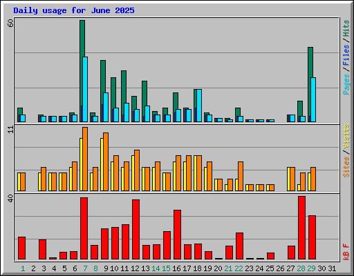 Daily usage for June 2025