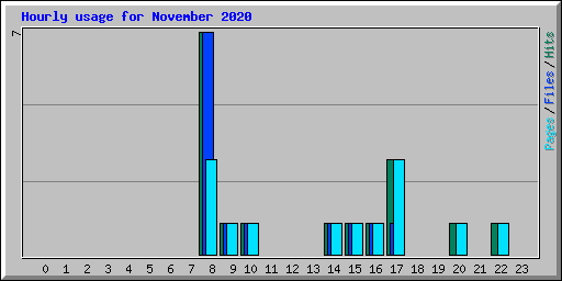 Hourly usage for November 2020