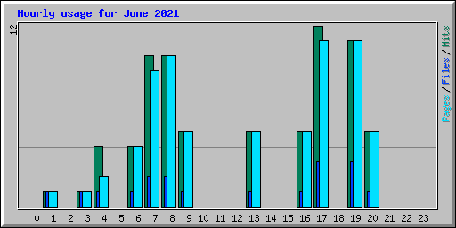 Hourly usage for June 2021