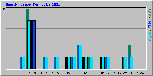 Hourly usage for July 2021