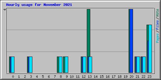 Hourly usage for November 2021