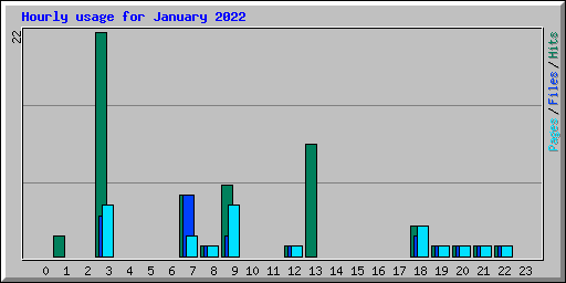 Hourly usage for January 2022