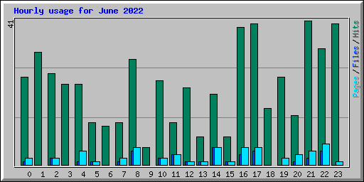 Hourly usage for June 2022