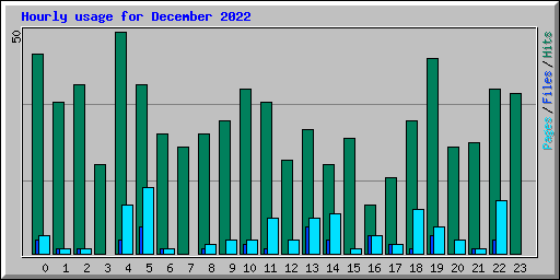 Hourly usage for December 2022