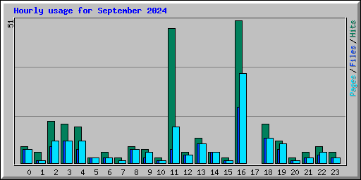 Hourly usage for September 2024