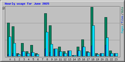 Hourly usage for June 2025