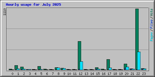 Hourly usage for July 2025