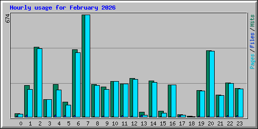 Hourly usage for February 2026
