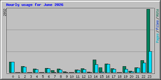 Hourly usage for June 2026