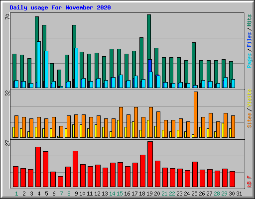 Daily usage for November 2020