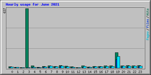 Hourly usage for June 2021