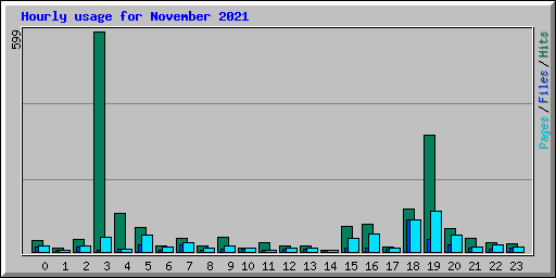 Hourly usage for November 2021