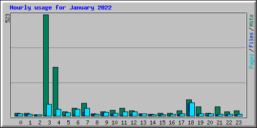 Hourly usage for January 2022