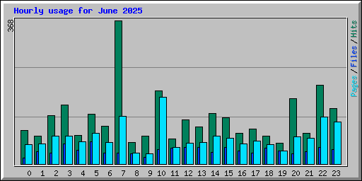 Hourly usage for June 2025