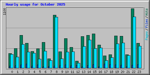 Hourly usage for October 2025