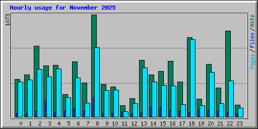 Hourly usage for November 2025