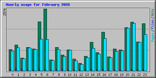 Hourly usage for February 2026
